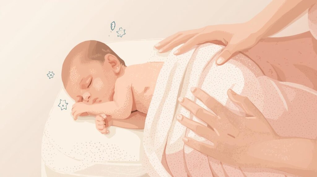 bé sơ sinh nằm sấp