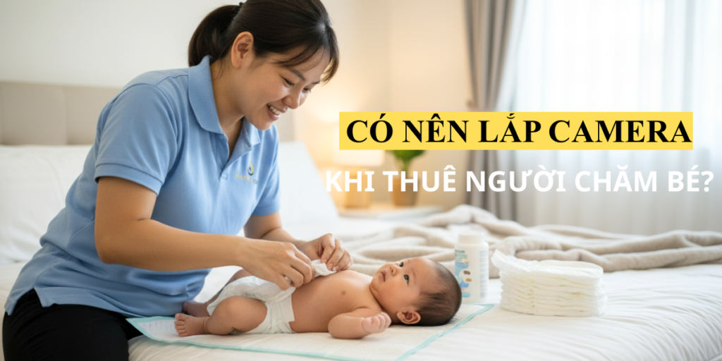 thay bỉm vệ sinh cho bé